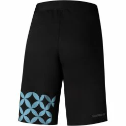 Shimano Sayama Printed Short Femme, Noir/bleu