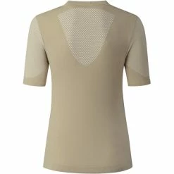 Shimano Couche De Base à Manches Courtes Femme, Beige