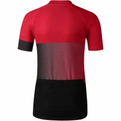 Shimano Maillot Manches Courtes Adolescents, Rouge/noir