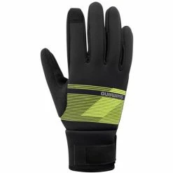 Shimano Windbreak Gants Thermiques Homme, Noir/jaune